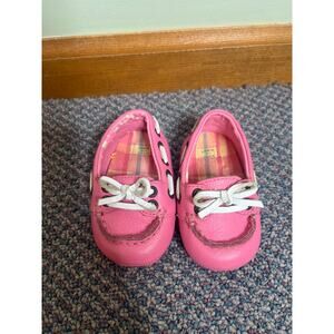 Janie and Jack Pink Loafer Crib Shoes Size 3